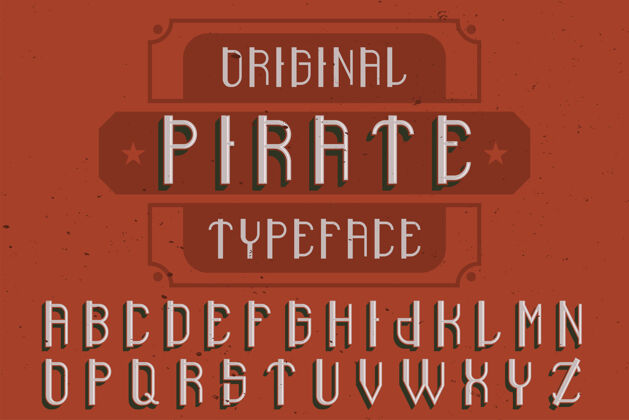 Abcd原来的标签字体命名为 海盗 好用在任何标签设计书法手工制作年份