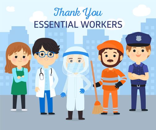 谢谢你谢谢你们这些重要的工人工人检疫预防