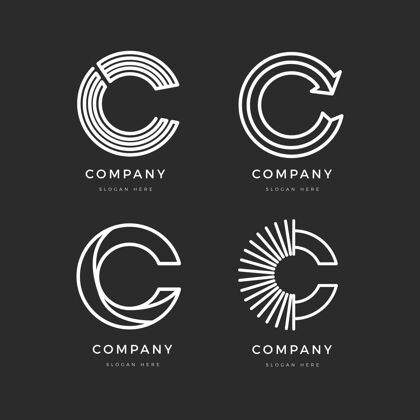 CompanyLogo平面设计c标志模板集合BrandCorporateCLogo