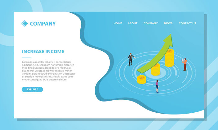 登陆增加网站模板或登陆首页设计的收入概念投资金融储蓄