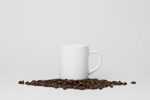品牌咖啡杯模型商标模型咖啡豆塑料杯