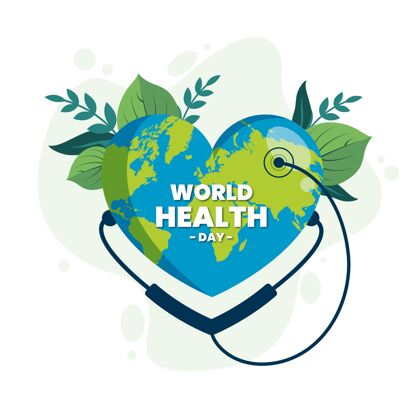 平面设计平面世界卫生日庆祝插画健康助理预防医疗保健