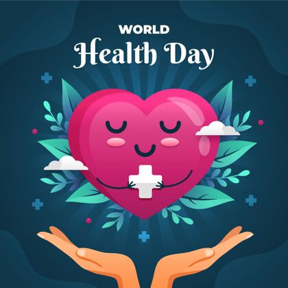 医疗保健平面世界卫生日庆祝插画平面设计医疗保健活动