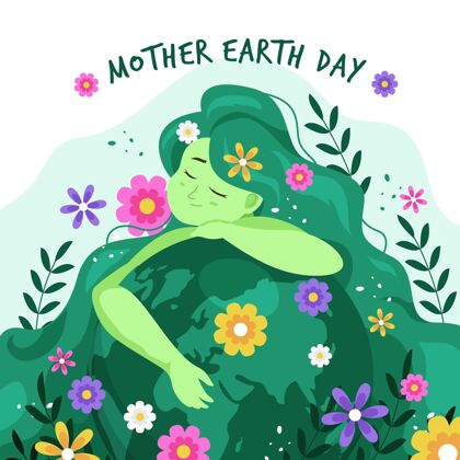 动物地球母亲节插图实习生地球母亲地球