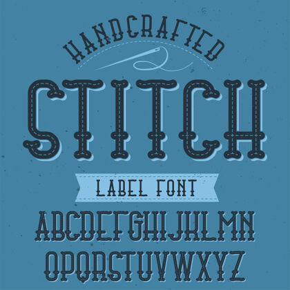设置老式标签字体名为stitch刮擦年份标题