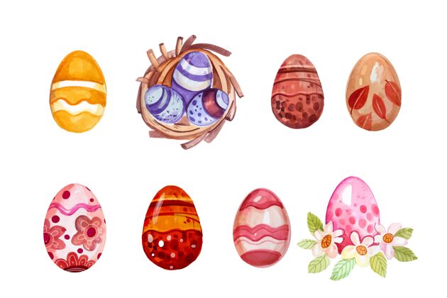 复活节手绘复活节彩蛋系列插图包装宗教