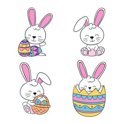 兔子手绘复活节兔子系列手绘教分类