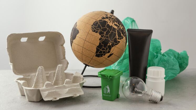 塑料袋用塑料袋和瓶子做模板模板地球仪生态