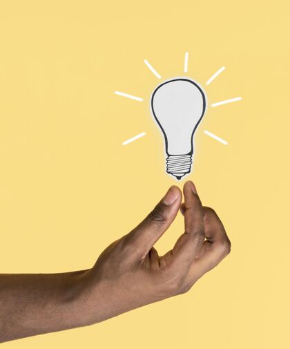想法概念特写创意灯泡解决方案创造性的解决方案