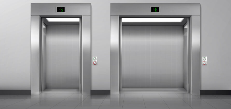 家具客货两用电梯 走廊门敞开货物显示器大厅