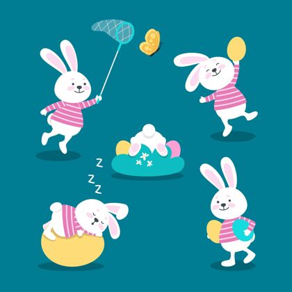分类复活节兔子系列庆祝单位设计兔子