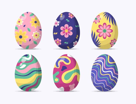 Pascha复活节彩蛋收藏平面设计纪念庆祝