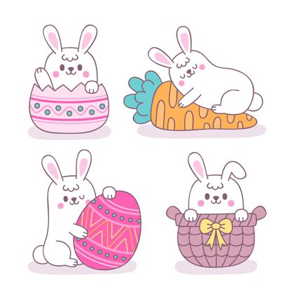 兔子手绘复活节兔子系列分类复活节兔子宗教