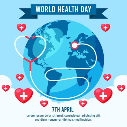 国际世界卫生日插图平面世界卫生日健康