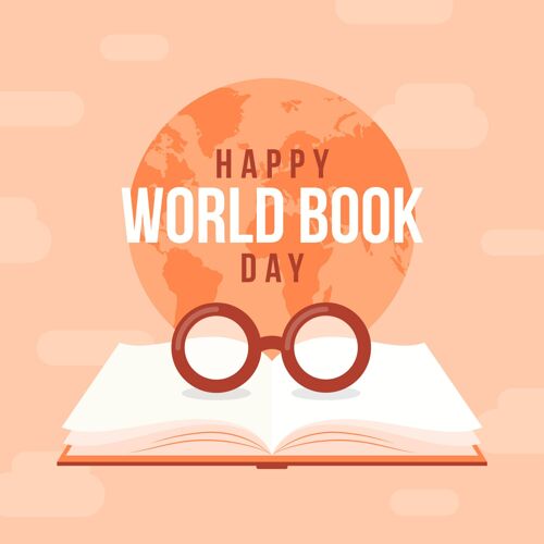 写作带书和眼镜的世界读书日插图慈善图书馆读书日