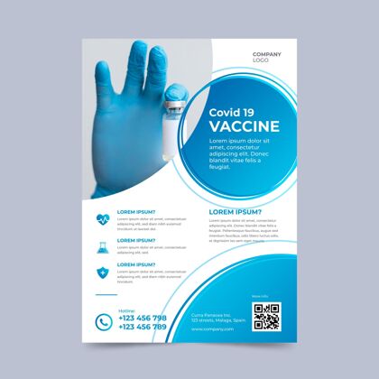 海报冠状病毒医疗产品与照片传单疾病传单准备打印