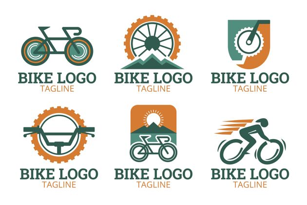 自行车自行车标志收集在平面设计标志自行车标志