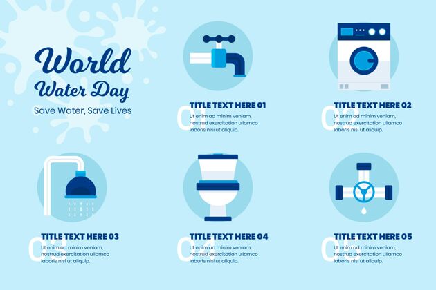 全球世界水日信息图意识环境
