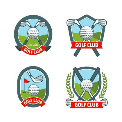 收集详细的高尔夫标志收集公司标识标识品牌