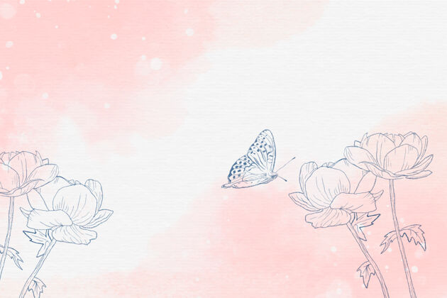 纹理水彩花卉背景花卉水彩手绘