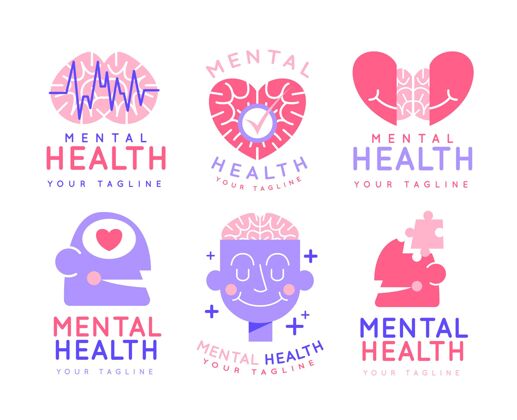标志平面设计心理健康标志集合健康包装品牌