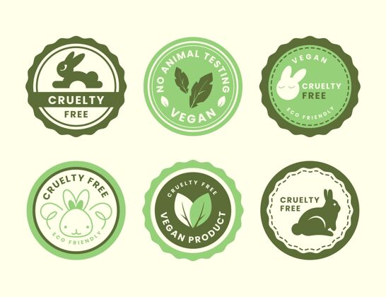 动物平面设计残酷免费徽章收集残酷自由标签徽章