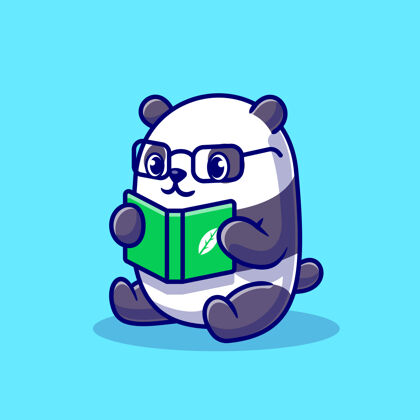 知识可爱的熊猫读书卡通学习卡通熊猫