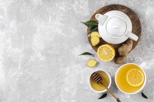 饮料美味健康的茶水概念与复制空间复制空间饮料冬季饮料