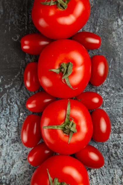 健康顶视图新鲜的红色西红柿李子新鲜有机