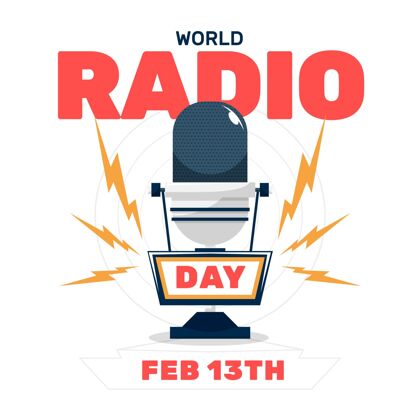 通信平面设计世界电台日背景设计世界声音