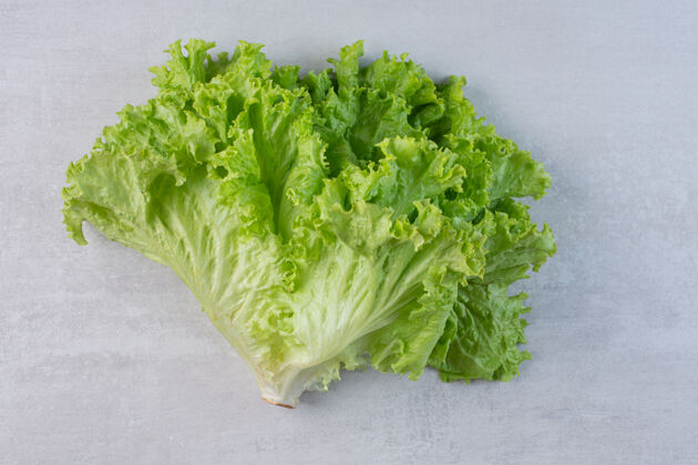 沙拉新鲜的绿色生菜大理石背景高品质的照片蔬菜生的叶