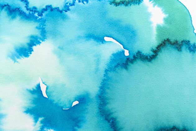 复制抽象蓝色复制空间图案背景水彩画装饰绘画