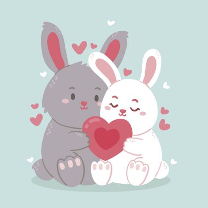 可爱可爱的兔子夫妇爱情侣事件