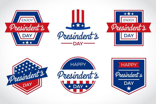 节日总统日标签系列收藏庆祝国家