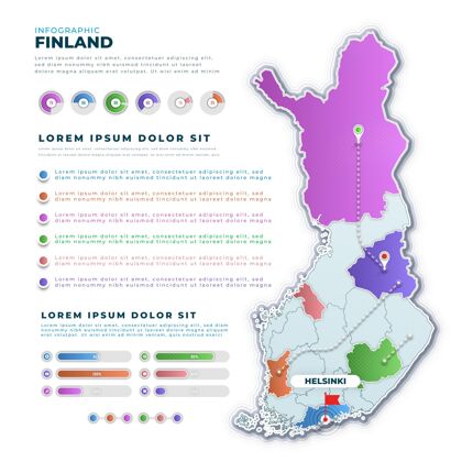 过程梯度芬兰地图信息图地图信息梯度