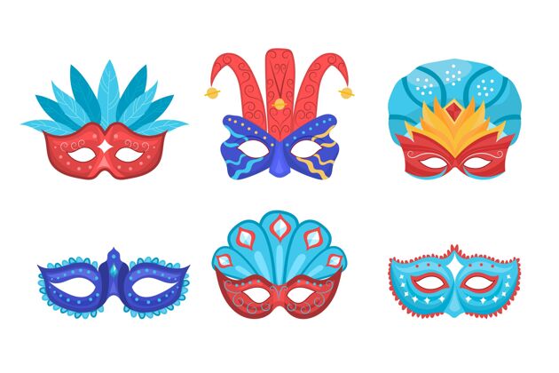 活动2d威尼斯狂欢节面具套装嘉年华2d节日