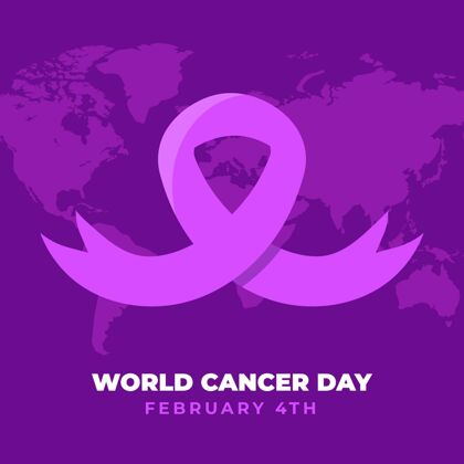 支持世界癌症日符号平面意识
