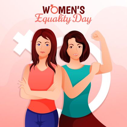 庆祝妇女平等日插画社会平等女性平等民权