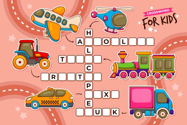 填字游戏儿童英语纵横填字游戏活动早期教育