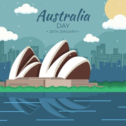 爱国主义澳大利亚平面设计日26日1月26日平面设计