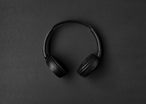 元素黑色耳机的音乐安排生活静物音乐元素