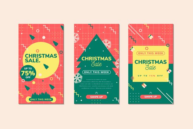 收藏圣诞大甩卖instagram故事系列圣诞节销售十二月冬季