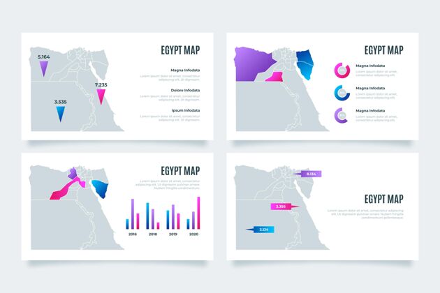 图形梯度埃及地图信息图信息图演示埃及