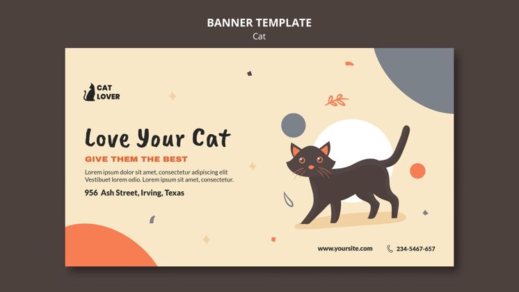 网页模板横向横幅猫采用模板宠物小猫小猫